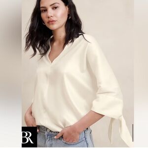 Banana Republ Tie-Sleeve Top